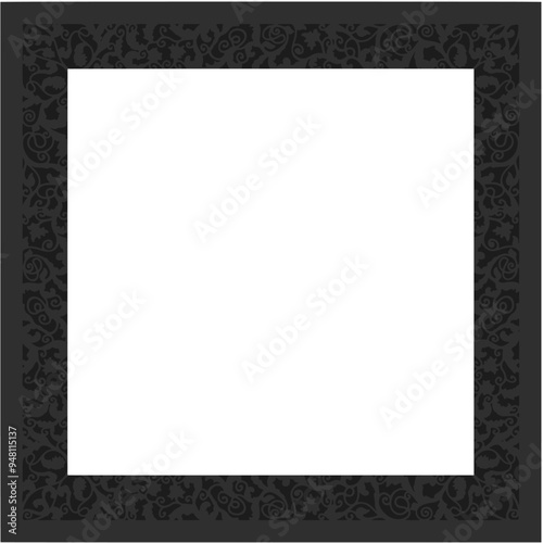 Floral ornamented frame; old style ornate decoration