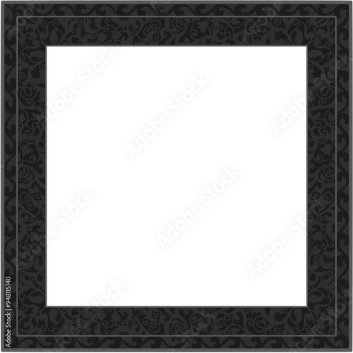 Floral ornamented frame; old style ornate decoration