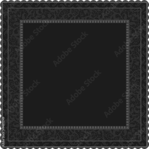 Floral ornamented frame; old style ornate decoration