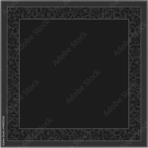 Floral ornamented frame; old style ornate decoration