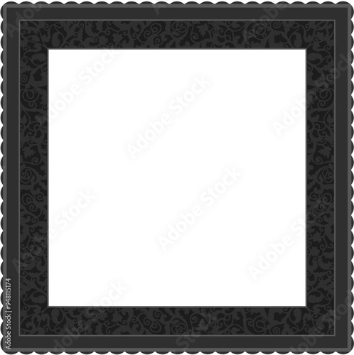 Floral ornamented frame; old style ornate decoration