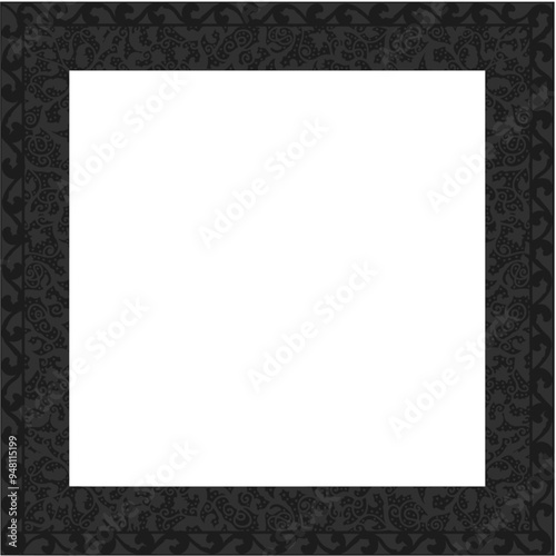 Floral ornamented frame; old style ornate decoration