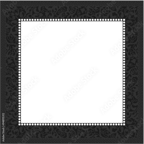 Floral ornamented frame; old style ornate decoration