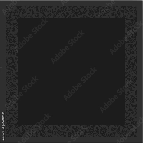 Floral ornamented frame; old style ornate decoration