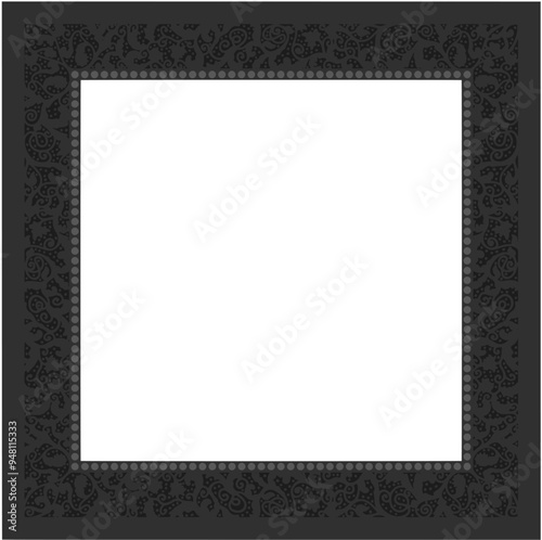 Floral ornamented frame; old style ornate decoration