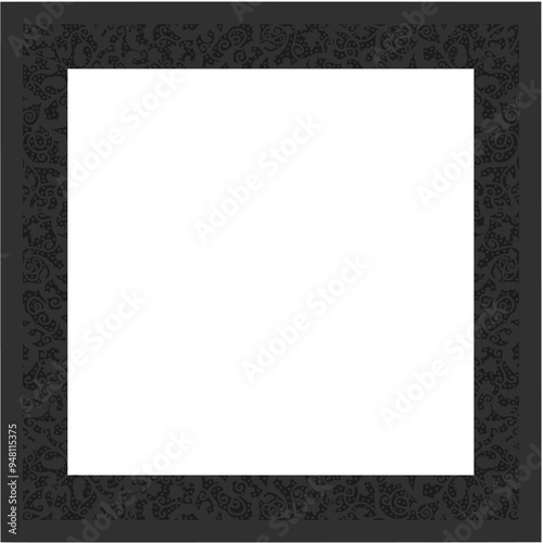 Floral ornamented frame; old style ornate decoration