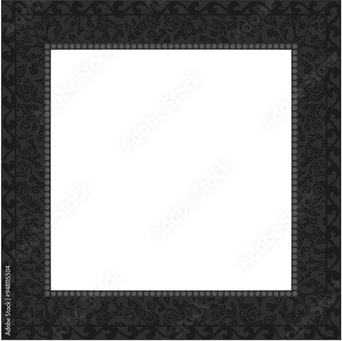Floral ornamented frame; old style ornate decoration