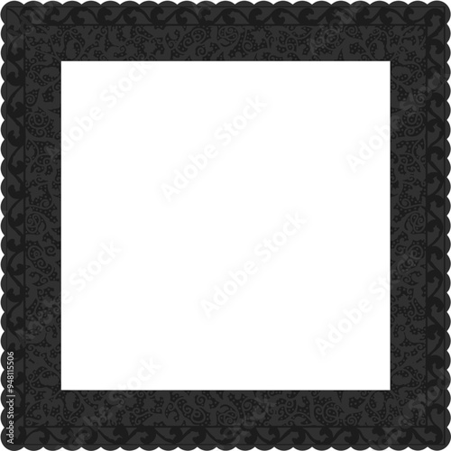 Floral ornamented frame; old style ornate decoration