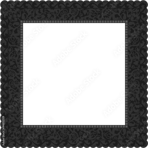 Floral ornamented frame; old style ornate decoration