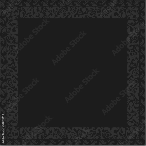 Floral ornamented frame; old style ornate decoration