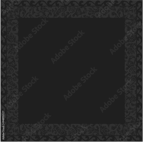Floral ornamented frame; old style ornate decoration