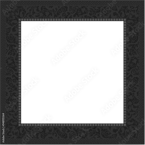 Floral ornamented frame; old style ornate decoration
