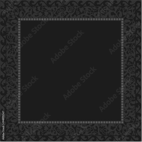 Floral ornamented frame; old style ornate decoration