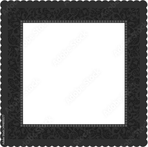 Floral ornamented frame; old style ornate decoration