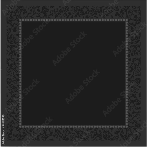 Floral ornamented frame; old style ornate decoration
