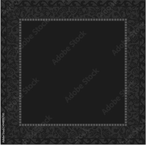 Floral ornamented frame; old style ornate decoration