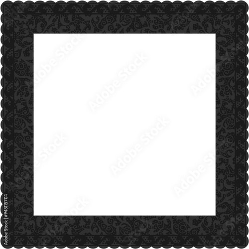 Floral ornamented frame; old style ornate decoration