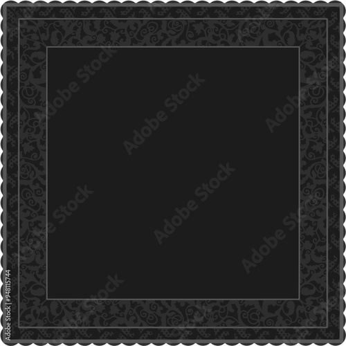 Floral ornamented frame; old style ornate decoration