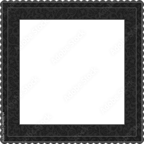 Floral ornamented frame; old style ornate decoration
