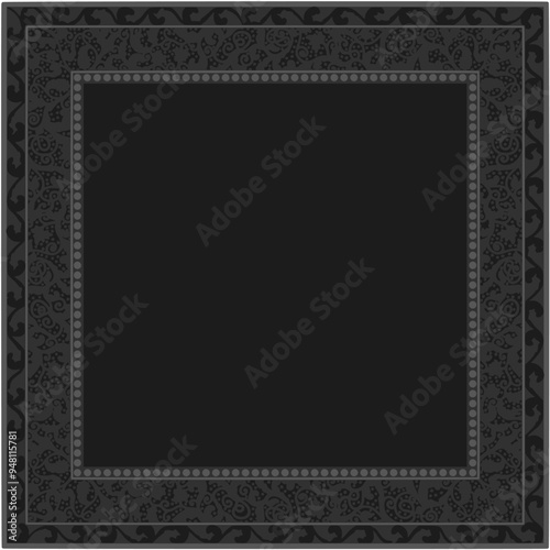 Floral ornamented frame; old style ornate decoration