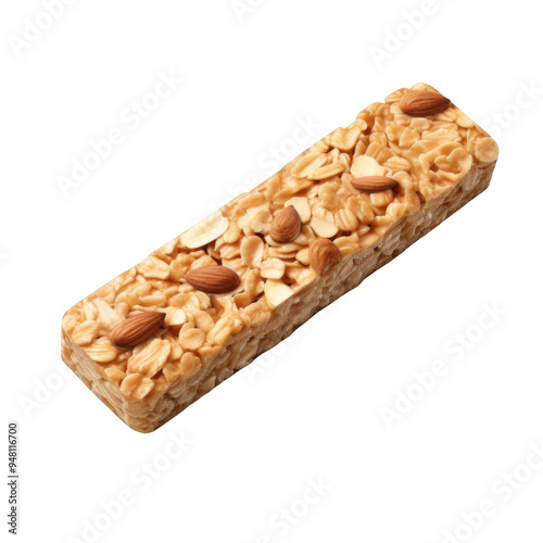 Nut Bar Isolated on a Transparent Background