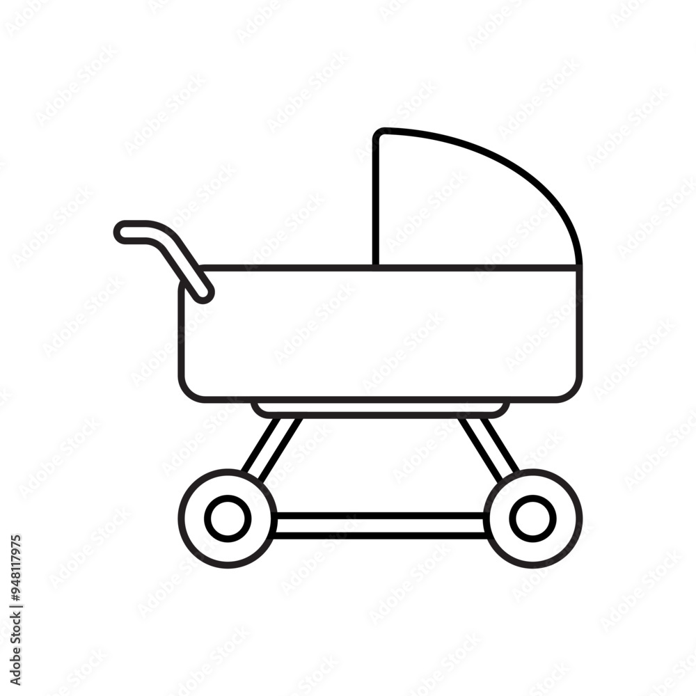 baby stroller icon design vector baby stroller icon design vector