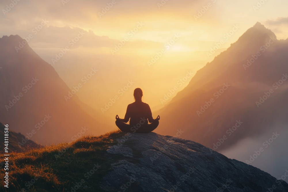 A serene scene of a person meditating on a mountaintop at sunrise, with soft, warm light illuminating their peaceful expression, symbolizing mental clarity, mindfulness, and inner peace. A serene scene of a person meditating on a mountaintop at sunrise, with soft, warm light illuminating their peaceful expression, symbolizing mental clarity, mindfulness, and inner peace.