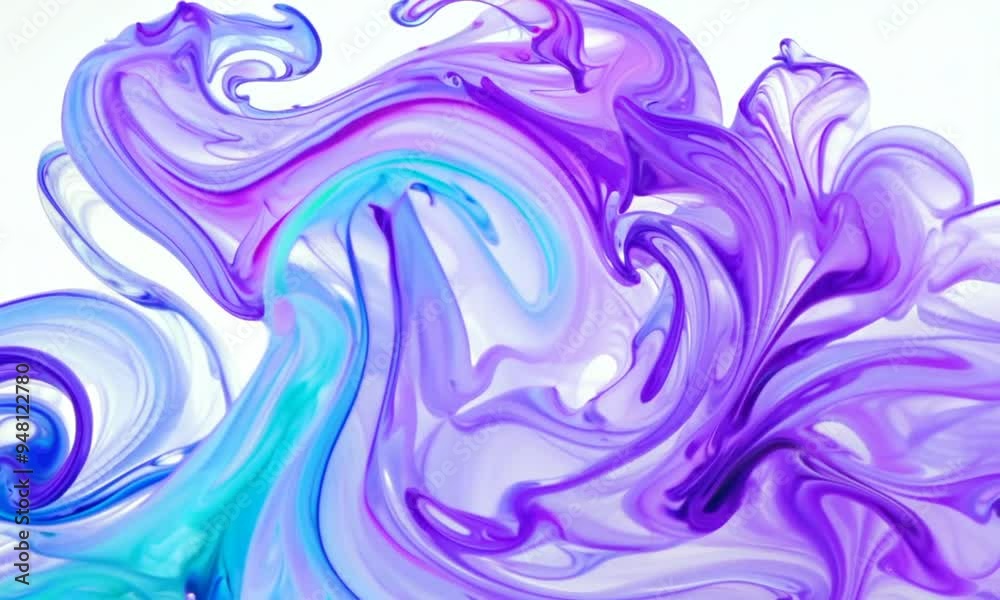 Fluid motion of lavender and teal swirling Fluid motion of lavender and teal swirling