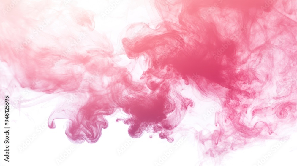Abstract pink smoke swirling elegantly in a soft, ethereal display. Abstract pink smoke swirling elegantly in a soft, ethereal display.