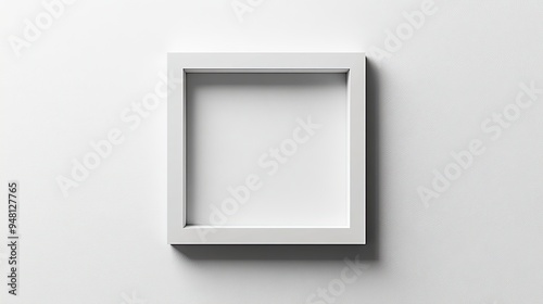 105. A 3D frame with realistic depth and shadows, the modern design creating a lifelike border that seems to pop out from the white background, offering a dynamic and visually engaging frame