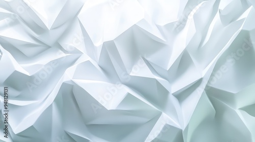 Textured white paper surface with creases and folds, creating an abstract and modern aesthetic.