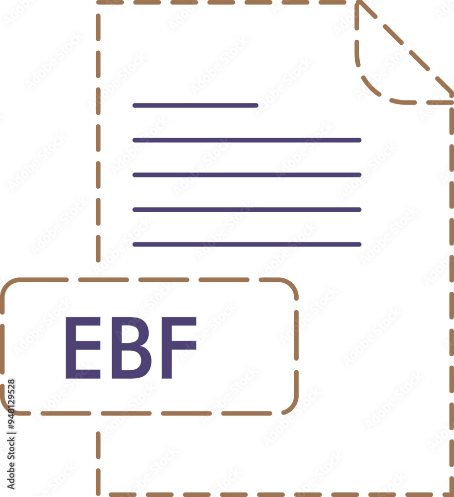 EBF File format icon rounded outline EBF File format icon rounded outline