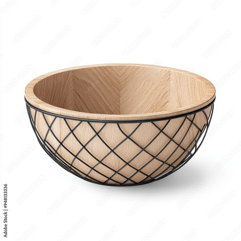 The industrial wooden table isolated on a white background is intended to inspire interior design. Modern furniture. Home living. Wooden wardrobes. Scandinavian interiors.