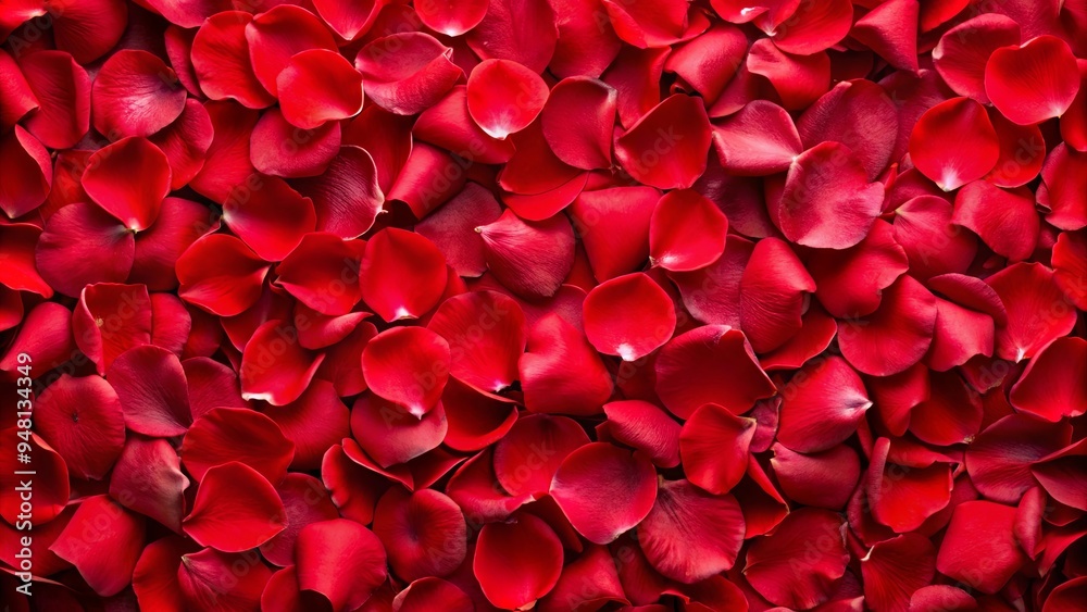 Vibrant red rose petals creating a beautiful background Vibrant red rose petals creating a beautiful background