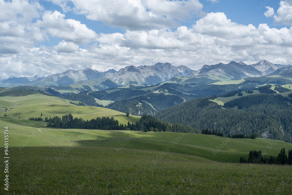 Karajun Grassland in Xinjiang, China during Summer Karajun Grassland in Xinjiang, China during Summer