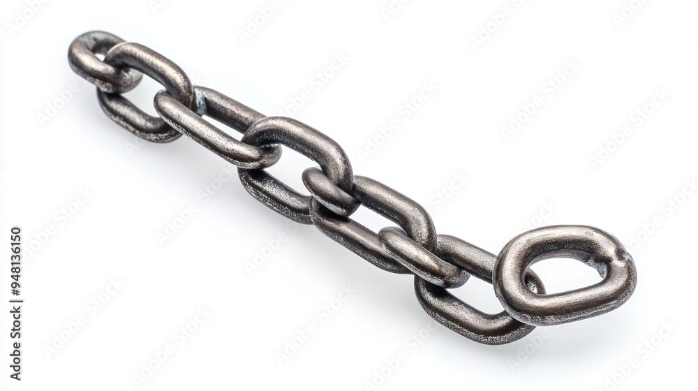 A Close-Up of a Metal Chain Link A Close-Up of a Metal Chain Link