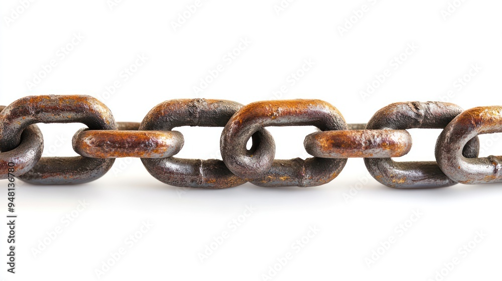 Fototapeta premium Close-up of a Rusty Metal Chain