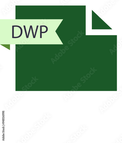 DWP File format icon roe color fill