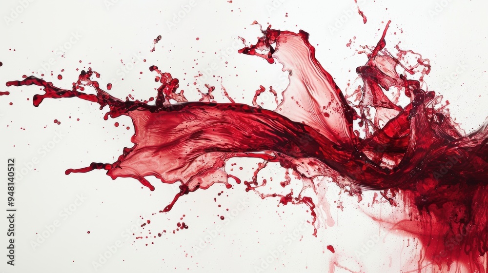 Red wine splash texture over white background Red wine splash texture over white background