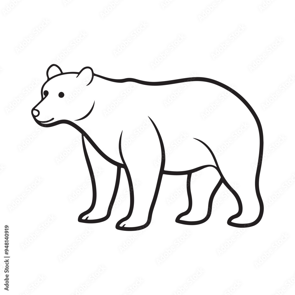 Obraz premium Professional Bear Silhouette Vector Art Download.