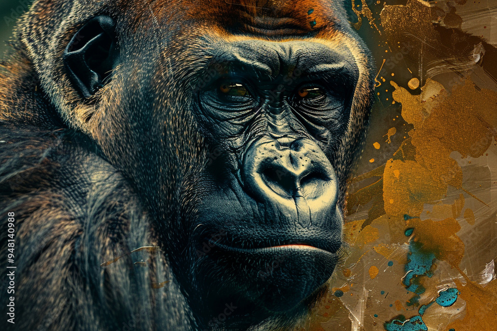 Powerful Gorilla Portrait Powerful Gorilla Portrait