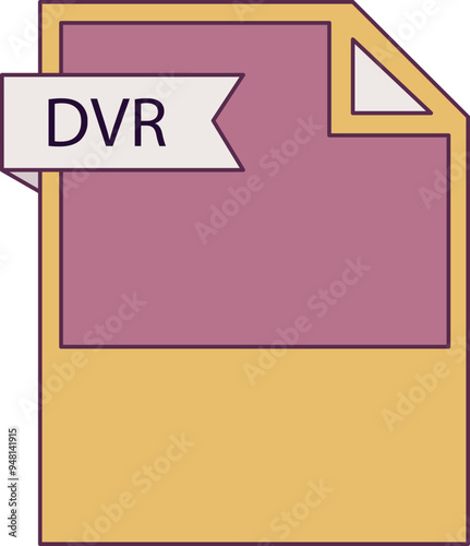 DVR File format icon minimal