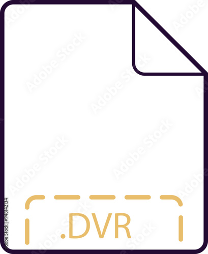 DVR File icon deep rounded outline