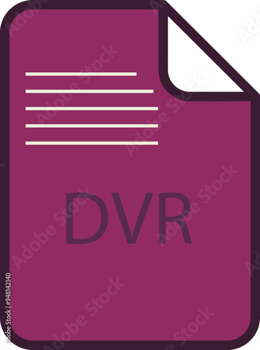 DVR File icon fill and outline rounded corners