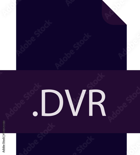 DVR File icon fill crisp corners with doted lines