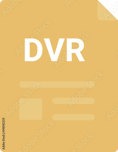 DVR file icon with symbols