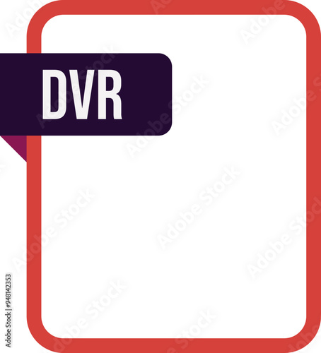 DVR File rectangular icon