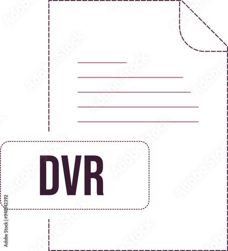 DVR icon black dashed outline v1