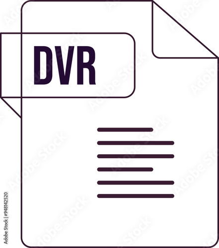 DVR ip icon black outline