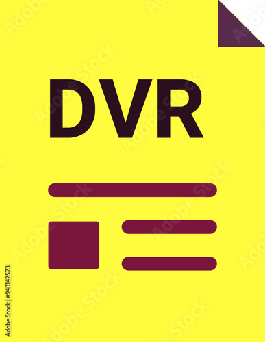 DVR with deep and minimal colors and folded icon